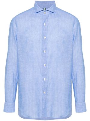 Borrelli slub-texture shirt - Blue