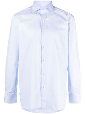 Borrelli spread-collar plain shirt - Blue