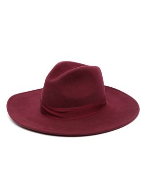 Borsalino Alessandria wool Fedora hat - Red