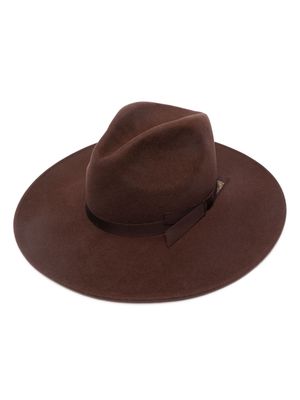 Borsalino Andrea felted wool fedora hat - Brown