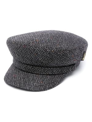 Borsalino Brest chevron paperboy hat - Grey