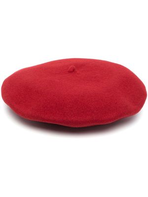 Borsalino brushed-finish wool beret - Red