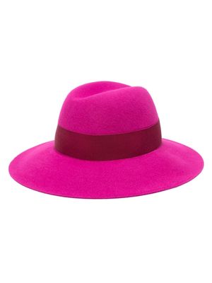 Borsalino Claudette brushed felt hat - Purple