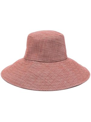 Borsalino Cloche wide-brim hat - Red