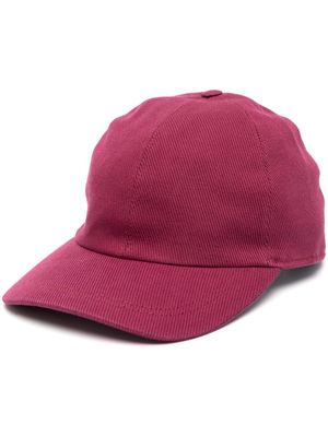 Borsalino curved-peak cotton-blend cap - Red