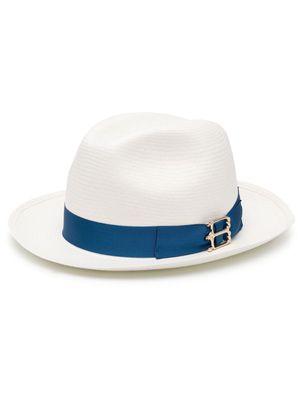 Borsalino Federico Panama buckle-detail hat - White