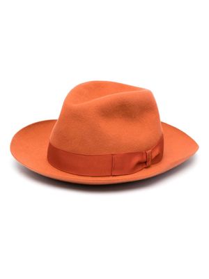 Borsalino Fedora brushed-felt hat - Orange