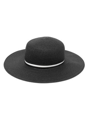 Borsalino Giselle braided paper hat - Black