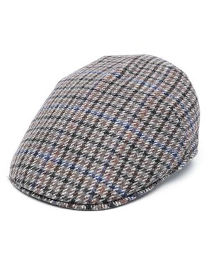 Borsalino houndstooth pattern beret - Grey