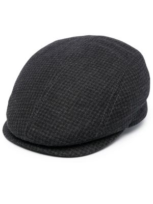 Borsalino houndstooth wool beret - Black
