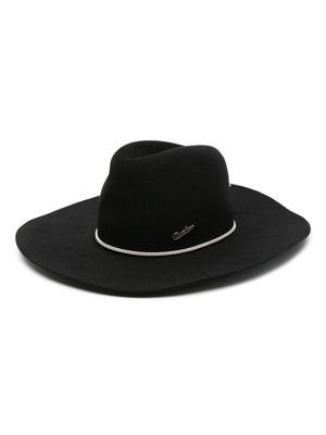 Borsalino logo-plaque trilby hat - Black