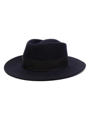 Borsalino logo-tag wool hat - Blue