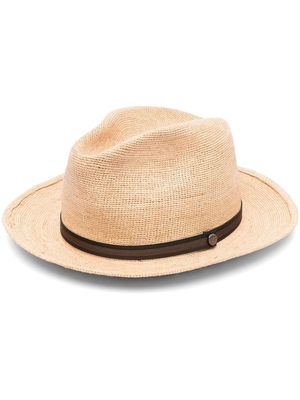 Borsalino medium-brimmed straw hat - Brown