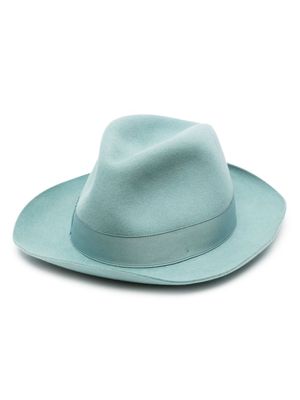 Borsalino medium Monica Folar wool felt sun hat - Blue
