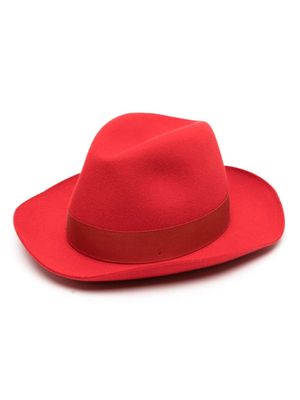 Borsalino medium Monica Folar wool felt sun hat - Red