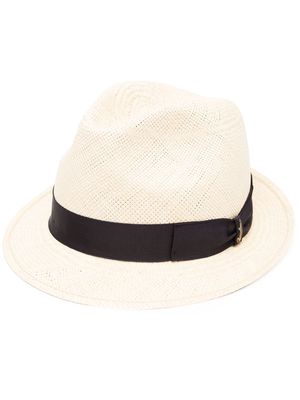 Borsalino Panama straw sun hat - Neutrals