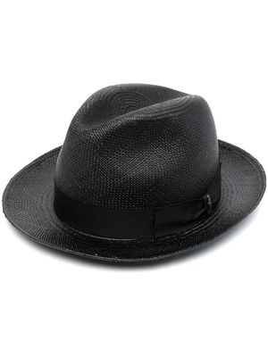 Borsalino side bow-detail sun hat - Black