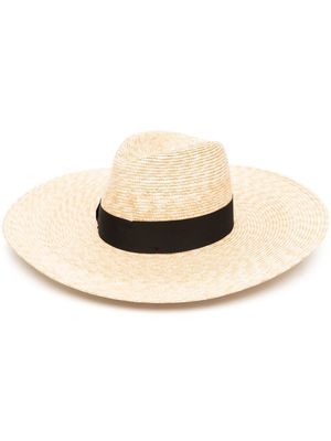 Borsalino Sophie woven sun hat - Neutrals
