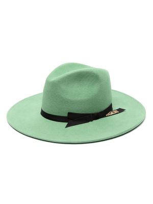 Borsalino strap-detail wool hat - Green