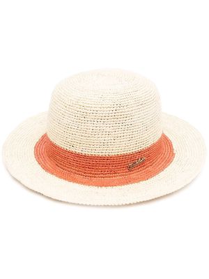 Borsalino Violet Crochet Bucket hat - Neutrals