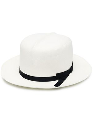 Borsalino woven raffia sun hat - Neutrals