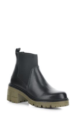 Bos. & Co. Bianc Lug Sole Chelsea Boot in Black/Khaki Feel/Elastic 