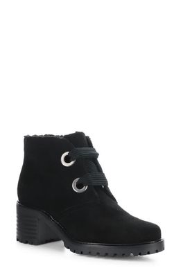 Bos. & Co. Index Leather Ankle Boot in Black Suede/Mini Sherpa