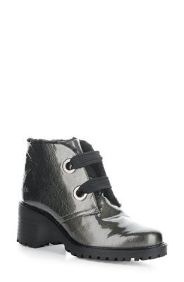 Bos. & Co. Index Leather Ankle Boot in Pewter Mascara Patent