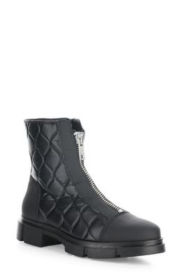 Bos. & Co. Lane Quilted Waterproof Bootie in Black Goma/Acolchoado
