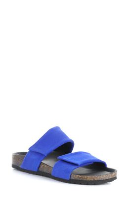 Bos. & Co. Matteo Slide Sandal in Electric Blue Suede