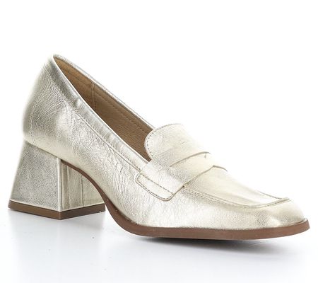 Bos. & Co. Metallic Leather Loafers - Ama-Met