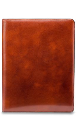 Bosca Leather Writing Pad Cover in Amber
