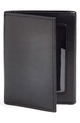 Bosca Old Leather Double ID Trifold Wallet in Black 