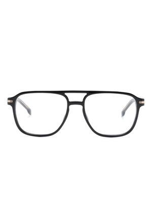 BOSS 1600-EX4 double-bridge square-frame glasses - Black