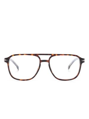 BOSS 1600 EX4 tortoiseshell square-frame glasses - Brown