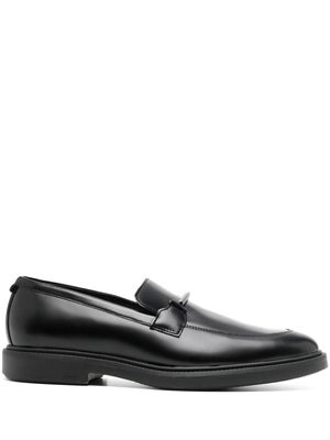 BOSS 25mm smooth leather loafers - Black