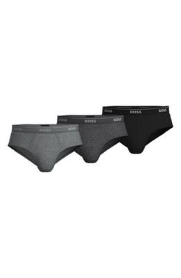 BOSS 3-Pack Assorted Classic Cotton Briefs in Open Grey
