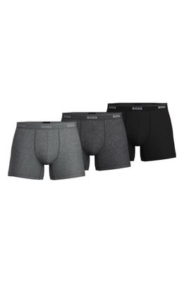 BOSS 3-Pack Classic Cotton Boxer Briefs in Open Grey