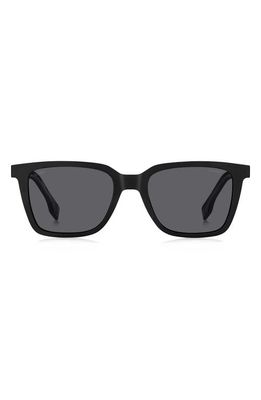 BOSS 53mm Square Sunglasses in Black/Gray Polar