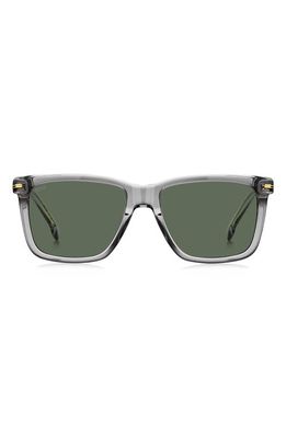 BOSS 55mm Square Sunglasses in Grey/Green