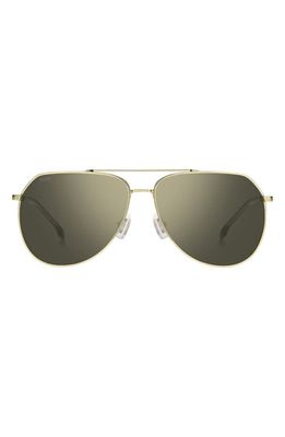 BOSS 61mm Aviator Sunglasses in Gold /Gold Anti Reflect