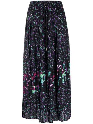BOSS abstract pattern-print midi skirt - Black