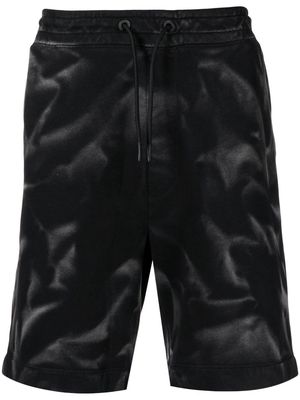 BOSS abstract-print drawstring-waist Bermuda shorts - Black