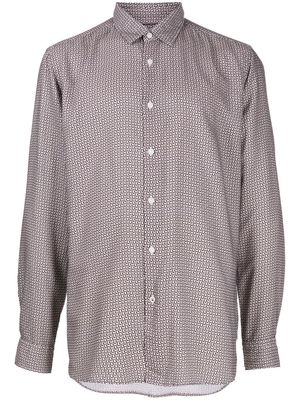 BOSS all-over graphic-print shirt - Brown