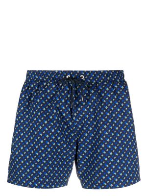 BOSS all-over logo-print swim shorts - Blue