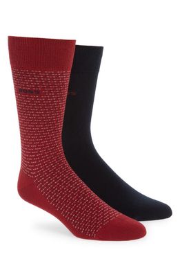 BOSS Assorted 2-Pack Dress Socks in Dark Red