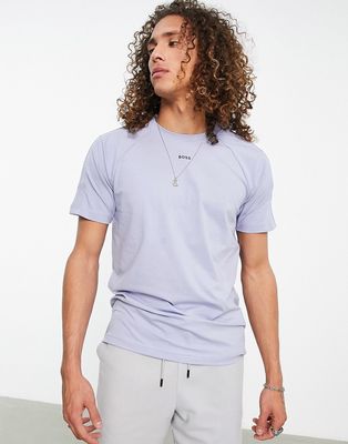 Boss Athleisure tee tape t-shirt in blue