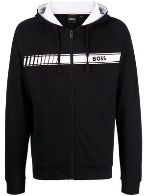 BOSS Authentic zip-up cotton jacket - Black