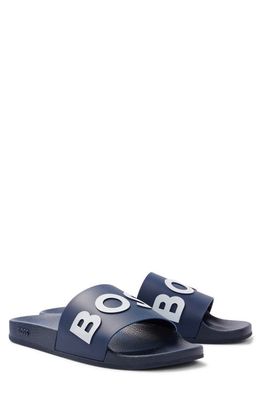 BOSS Bay Slide Sandal in Dark Blue