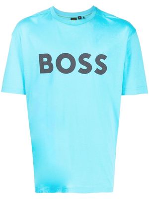 BOSS Big Logo printed T-shirt - Blue